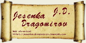 Jesenka Dragomirov vizit kartica